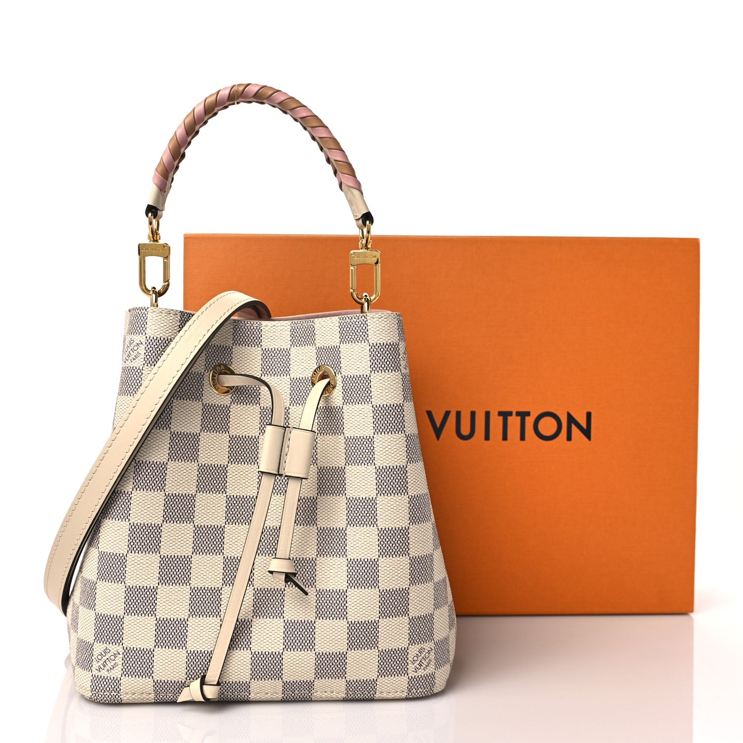 Damier Azur Braided Neonoe BB Pink
