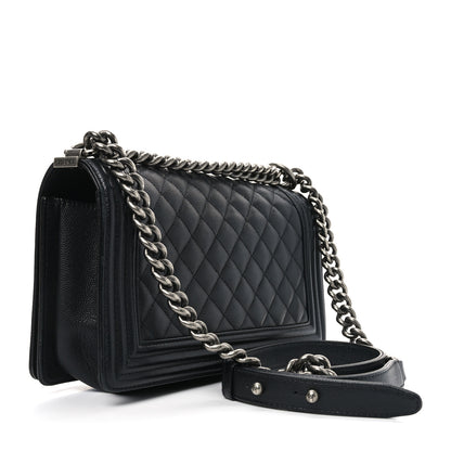 Chanel Caviar Quilted Medium Boy Flap Black 2 of 10