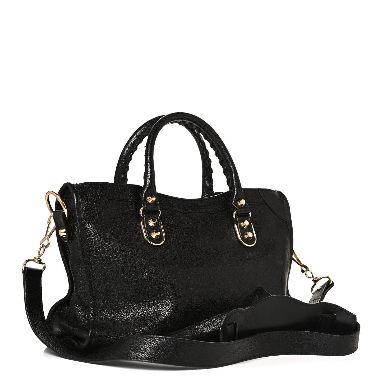 Chevre Gold Metallic Edge Hardware S City Black