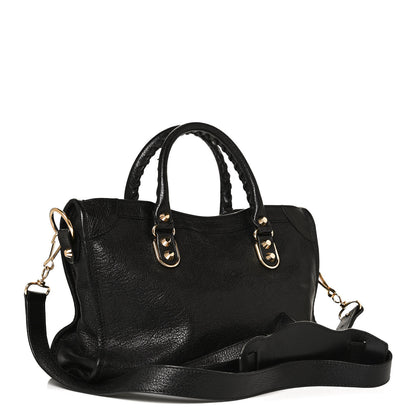 Balenciaga Chevre Gold Metallic Edge Hardware S City Black 3 of 12