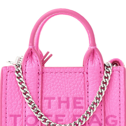 Marc Jacobs Grained Calfskin Nano The Tote Bag Crossbody Bow Pink 8 of 10
