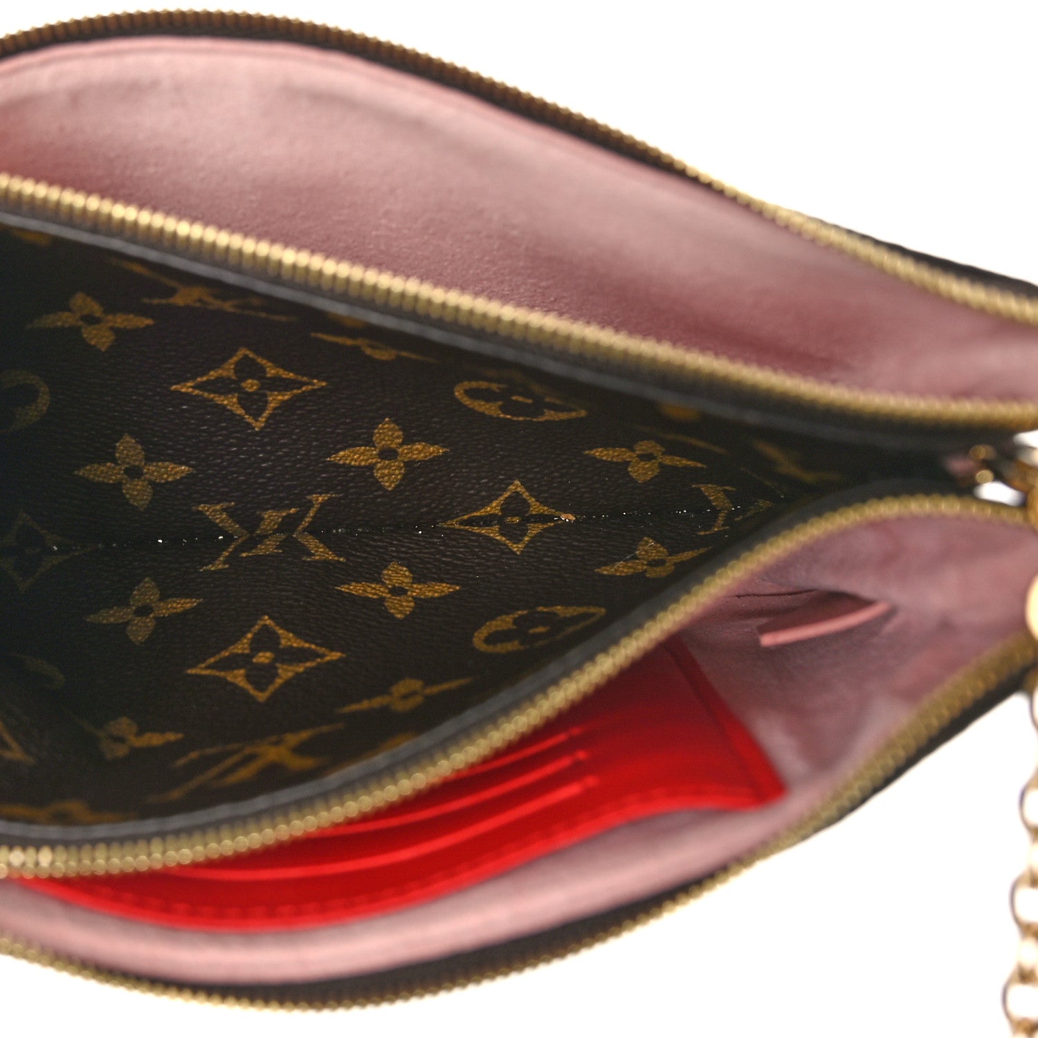 Louis Vuitton Monogram Blooming Flowers Double Zip Pochette 5 of 9