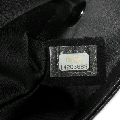 Chanel Patent Leather Tweed Camellia Petals Flap Black 8 of 9