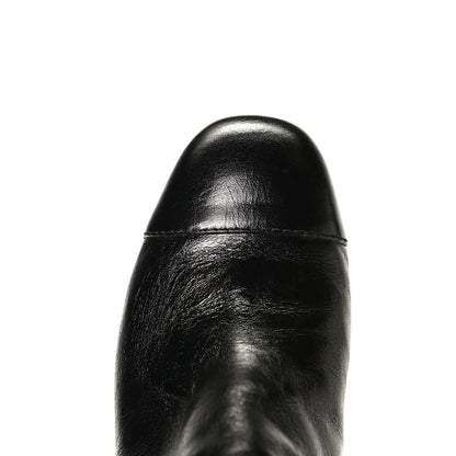 Chanel Crumpled Calfskin Cap Toe Chain Short Boots 39 Black 10 of 11
