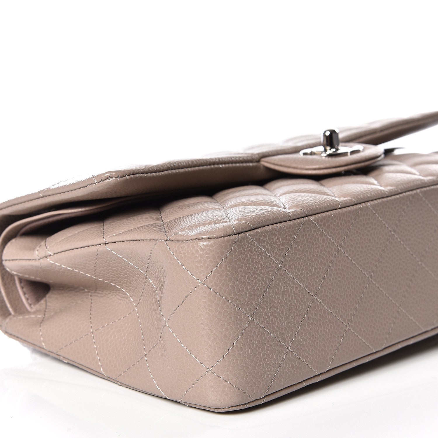 Chanel Caviar Quilted Medium Double Flap Beige 6 of 13