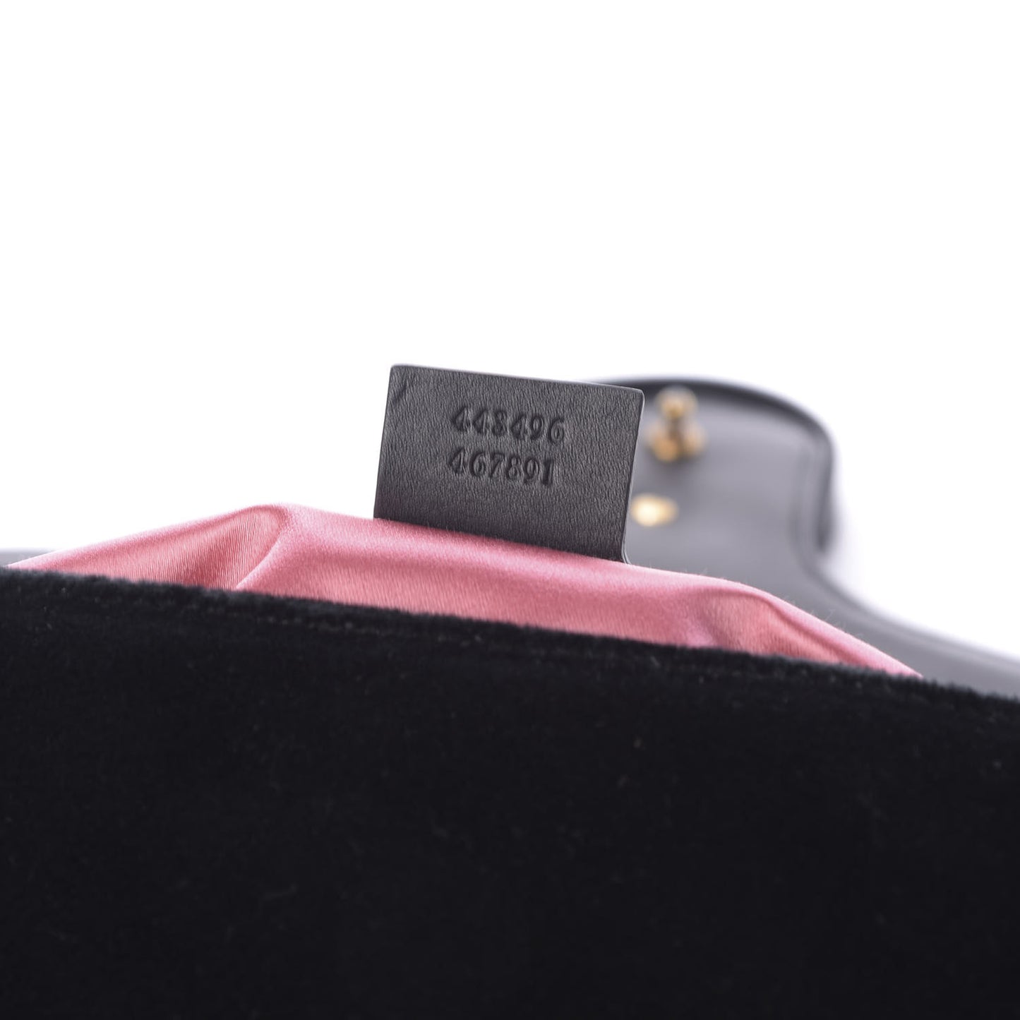 Velvet Matelasse Loved Embroidered Medium GG Marmont Shoulder Bag Black