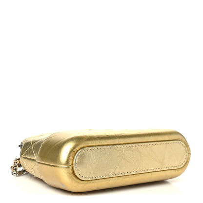 Chanel Metallic Aged Calfskin Quilted Small Gabrielle Clutch With Chain Gold 4 of 10