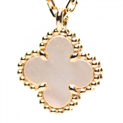 Van Cleef & Arpels 18K Yellow Gold Mother of Pearl Sweet Alhambra Pendant Necklace 5 of 5