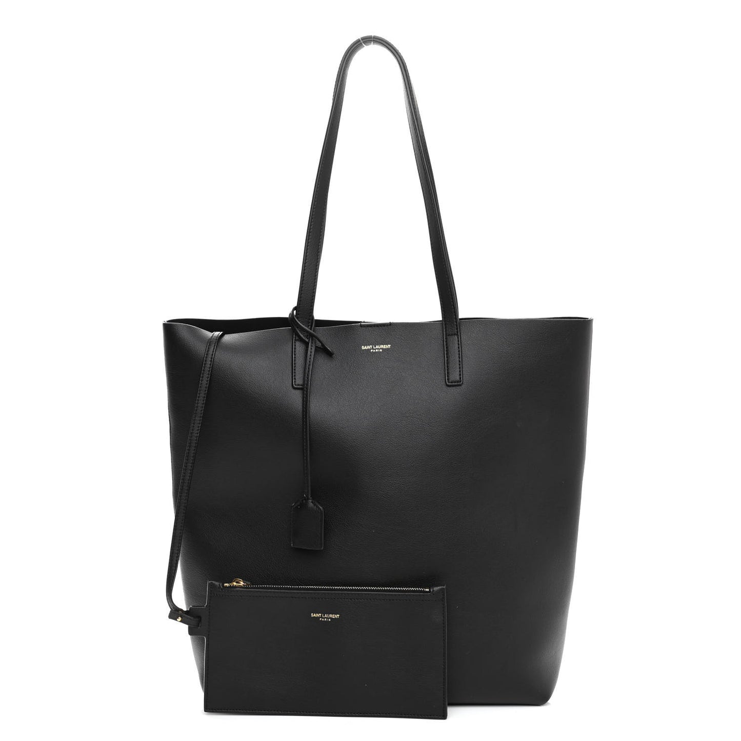 Calfskin North-South Shopping Tote Black