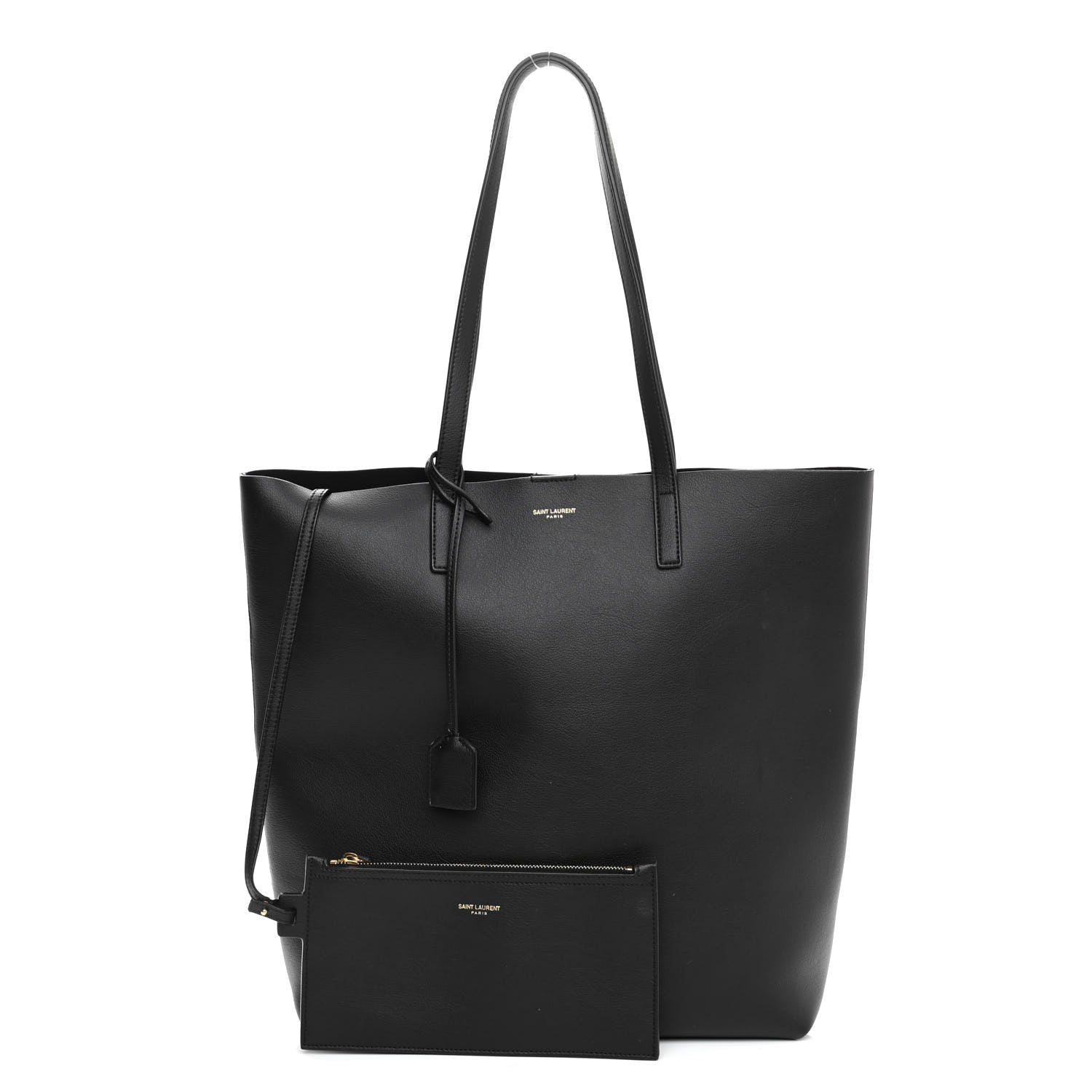 Saint Laurent Calfskin North-South Shopping Tote Black 1 of 12