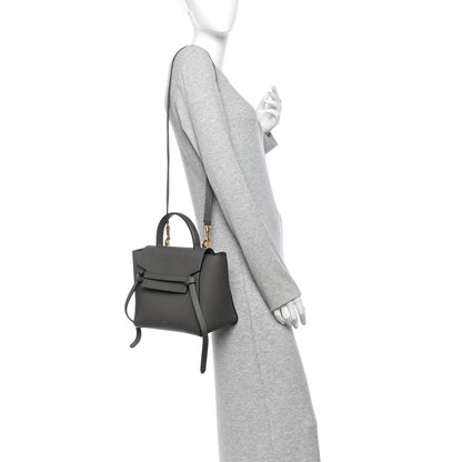 Celine Grained Calfskin Micro Belt Bag Grey 2 of 11
