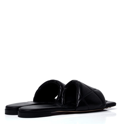 Bottega Veneta Nappa Quilted Rubber Lido Flat Sandals 37.5 Black 3 of 6