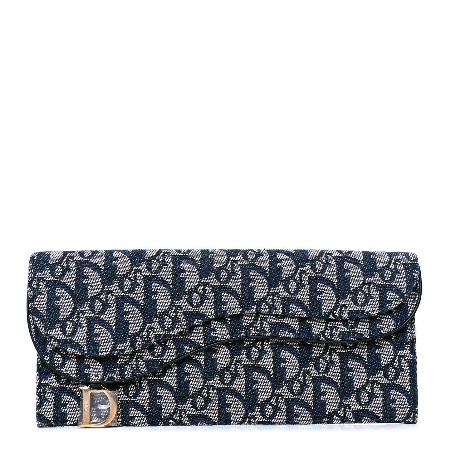Monogram Saddle Long Wallet Navy