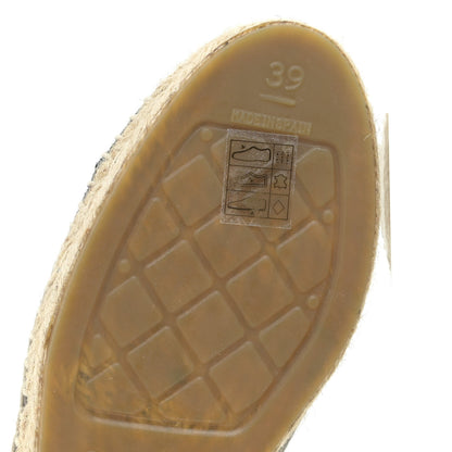 Chanel Canvas Grosgrain CC Espadrilles 39 Grey Black 7 of 14