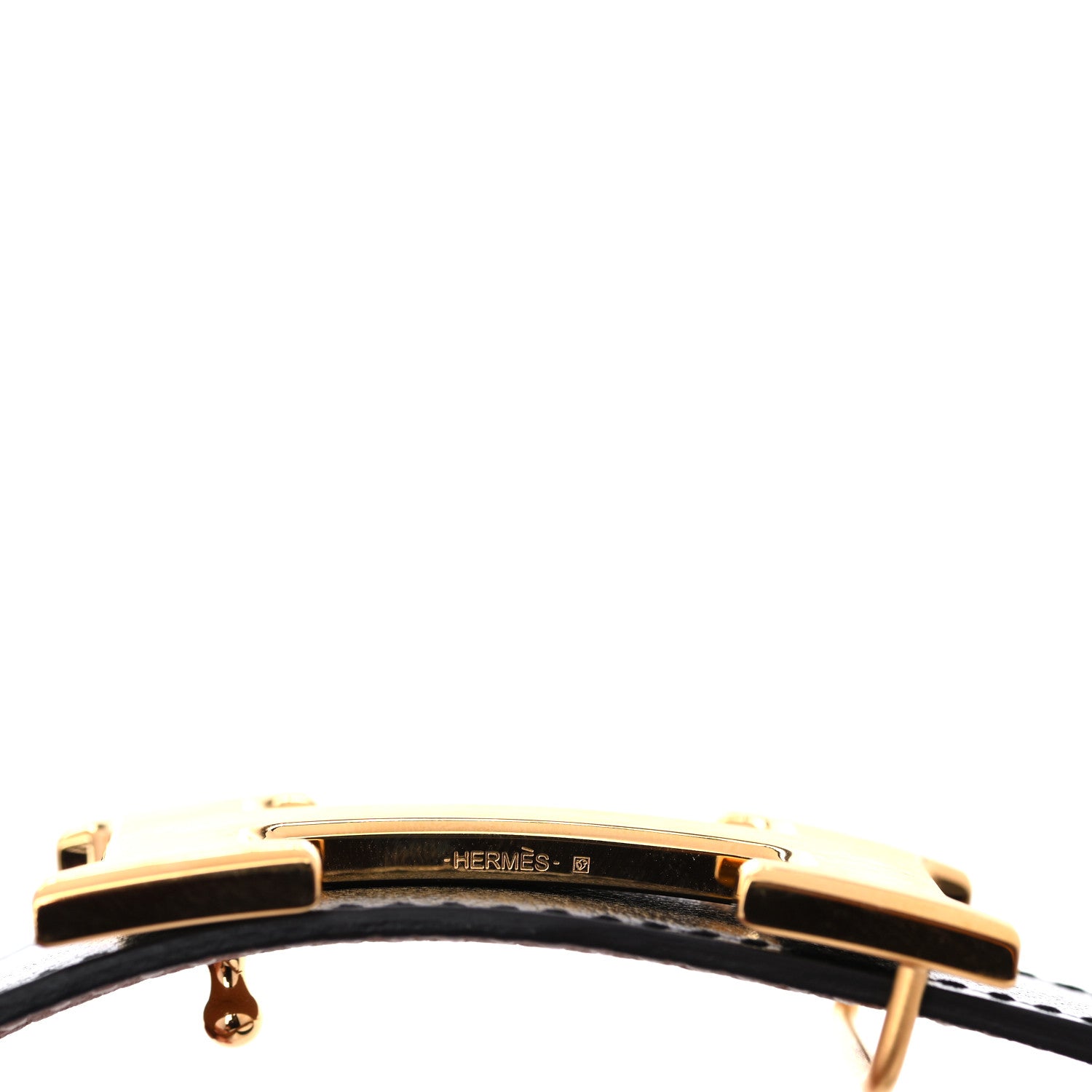 Hermes Box Togo 32mm H Belt 85 34 Black Gold 3 of 7