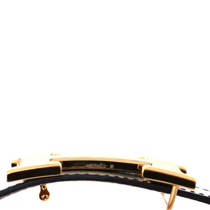 Hermes Box Togo 32mm H Belt 85 34 Black Gold 3 of 7