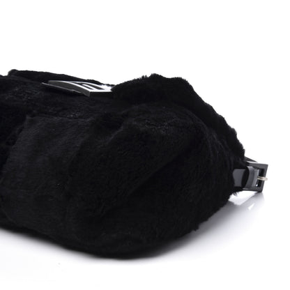 Fendi Mink Fur Mama Baguette Black 7 of 9