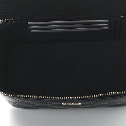 Chanel Lambskin Quilted Small Top Handle Vanity Case With Chain Black 4 of 9