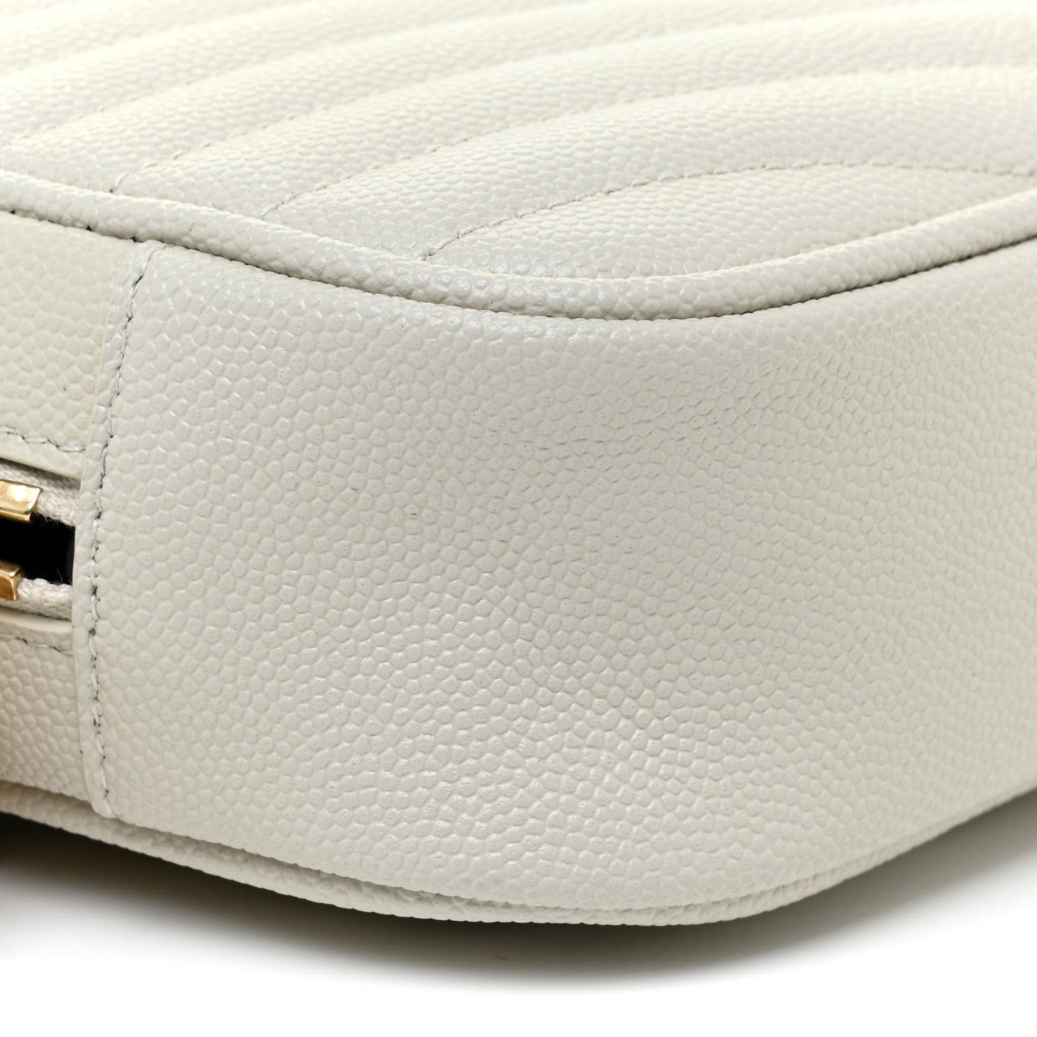 Saint Laurent Grain De Poudre Matelasse Monogram Mini Lou Camera Bag Crema Soft 9 of 10