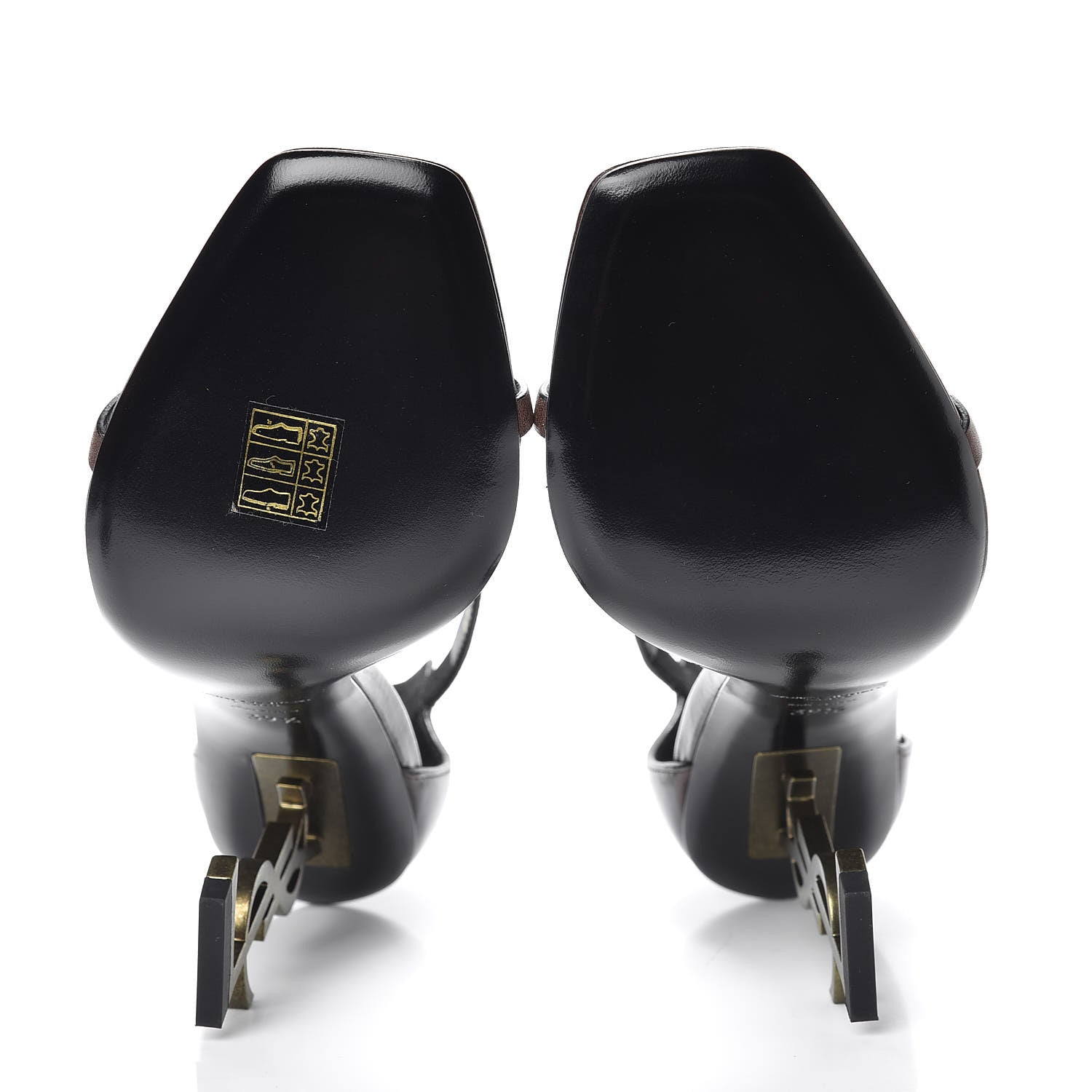 Saint Laurent Calfskin Opyum Sandals 39.5 Brown 5 of 7
