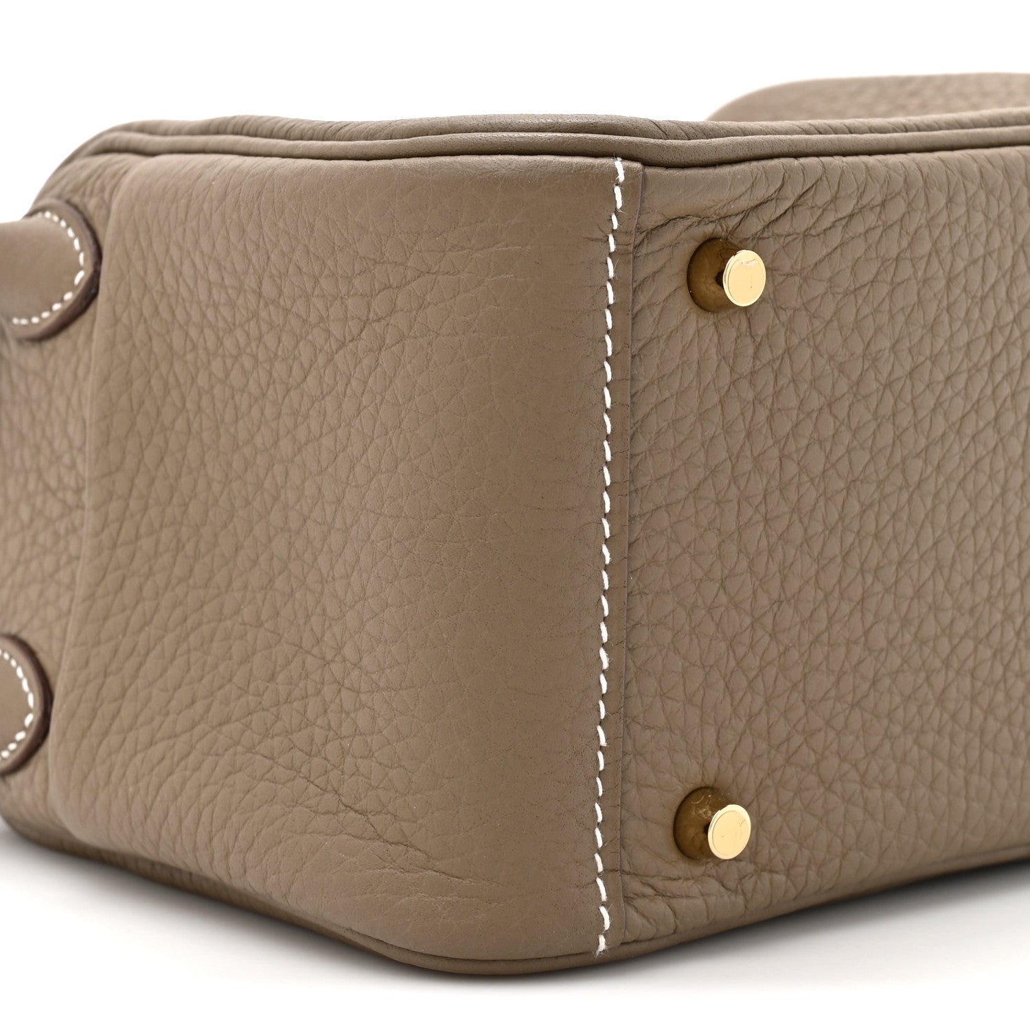 Hermes Taurillon Clemence Mini Lindy 20 Etoupe 9 of 10