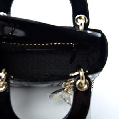 Christian Dior Patent Cannage Mini Lady Dior Black 7 of 10