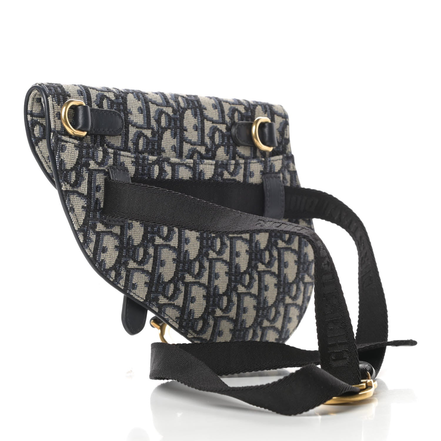 Christian Dior Oblique Saddle Belt Bag Blue 3 of 11