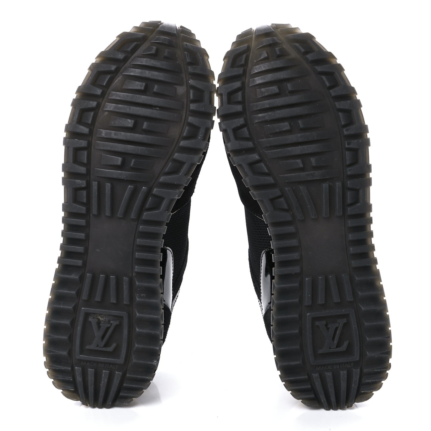 Suede Monogram Run Away Sneakers 36 Black