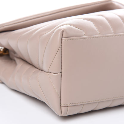 Saint Laurent Calfskin Y Quilted Monogram Medium Loulou Chain Satchel Light Natural 9 of 10