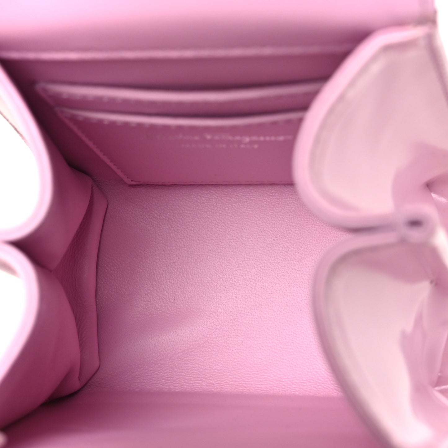 Brushed Calfskin Micro Iconic Top Handle Bag Bubble Gum