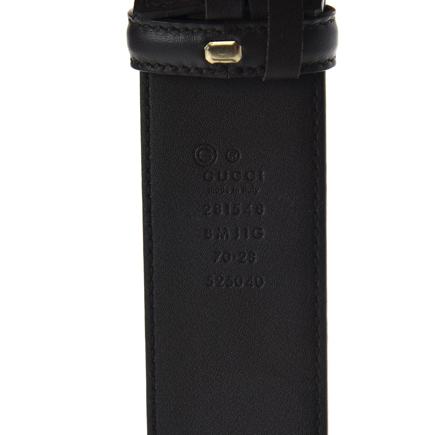 Soft Microguccissima Margaux Calfskin Belt 70 28 Testa di Moro