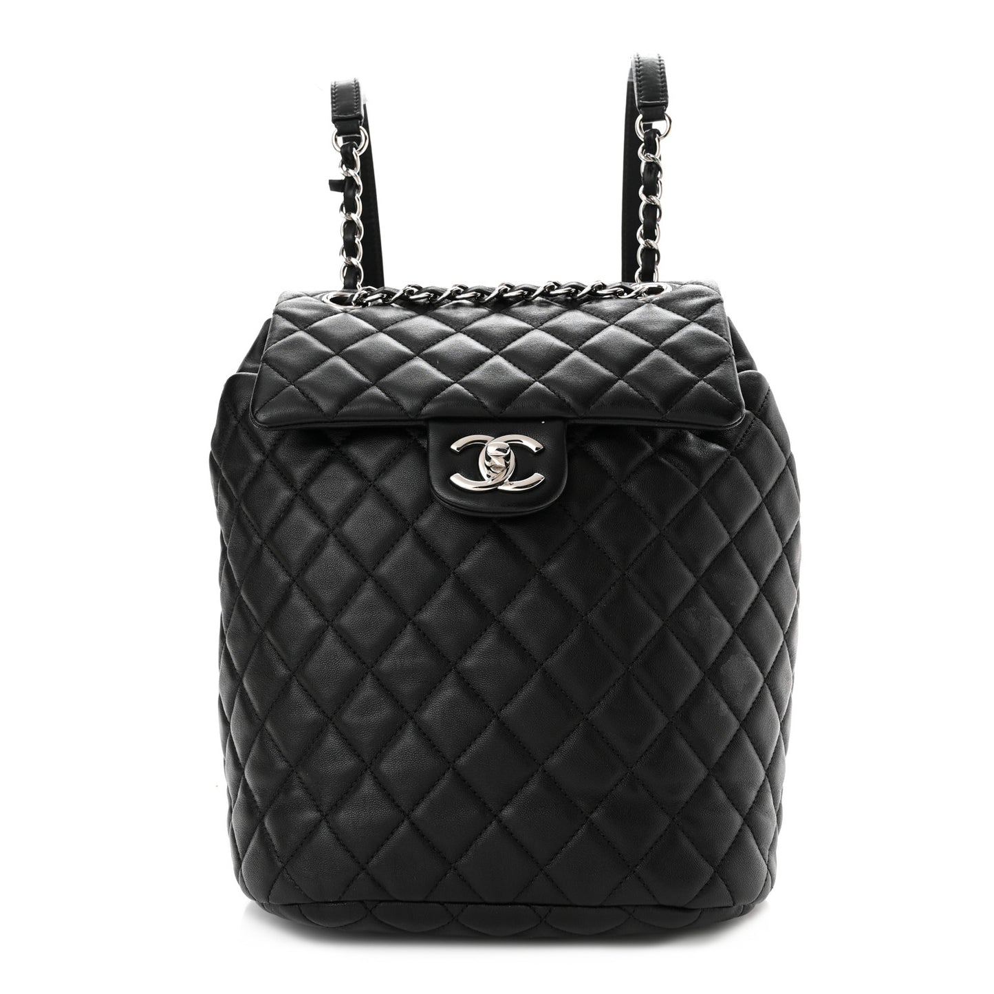 Lambskin Quilted Small Urban Spirit Backpack Black