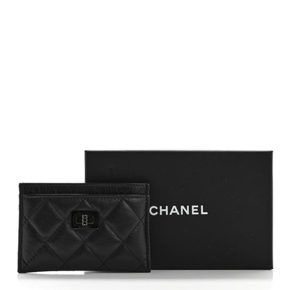 Chanel Aged Calfskin Quilted Reissue Card Holder So Black 10 of 10