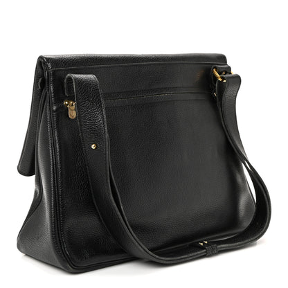 Delvaux Grained Calfskin Shoulder Bag Black 3 of 9
