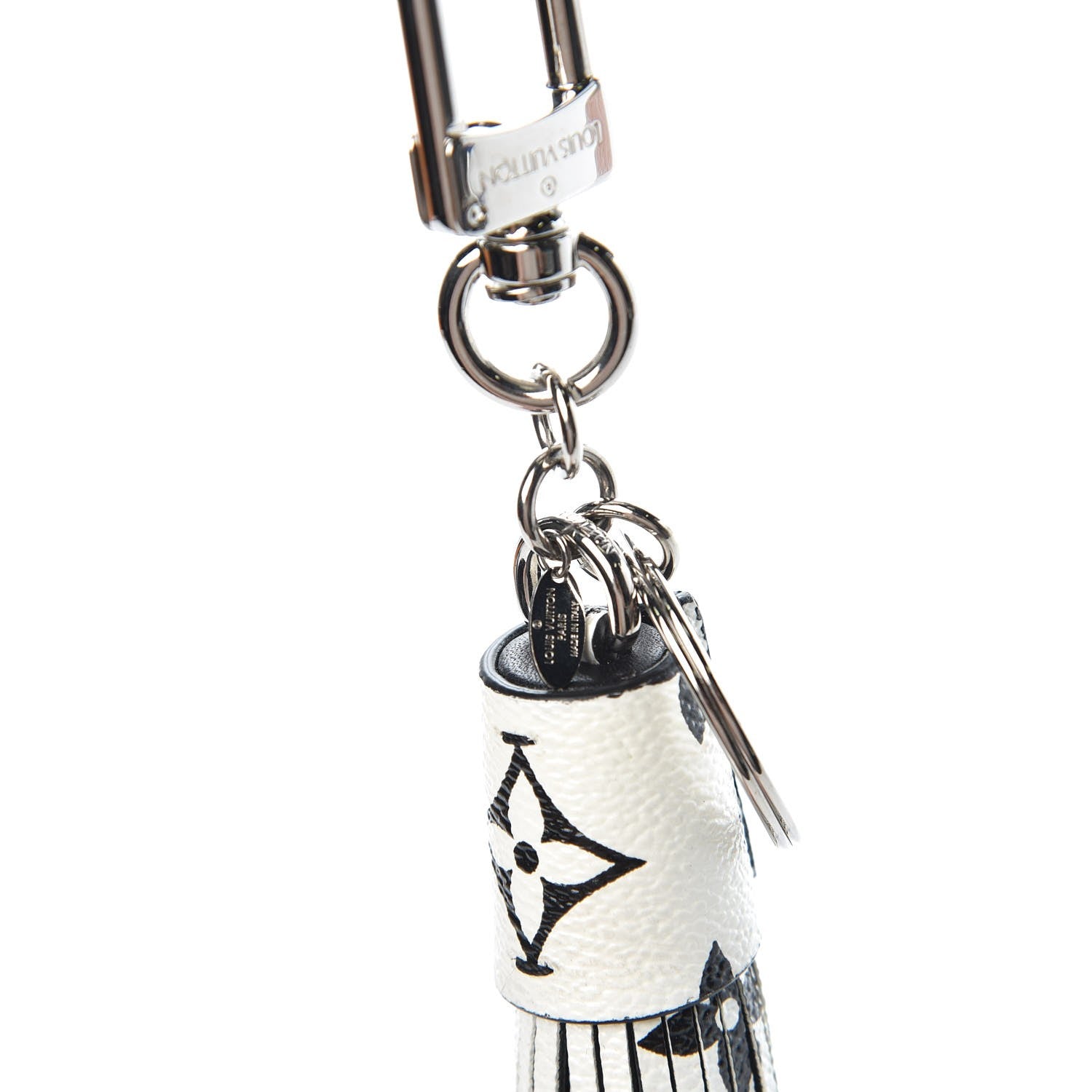 Louis Vuitton Monogram Tassel Bag Charm White 4 of 5