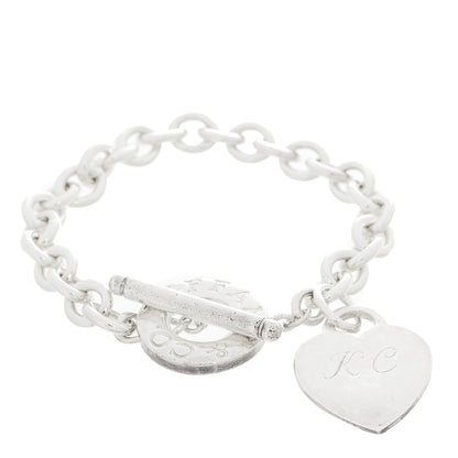 Tiffany Sterling Silver Heart Tag Toggle Bracelet 1 of 3