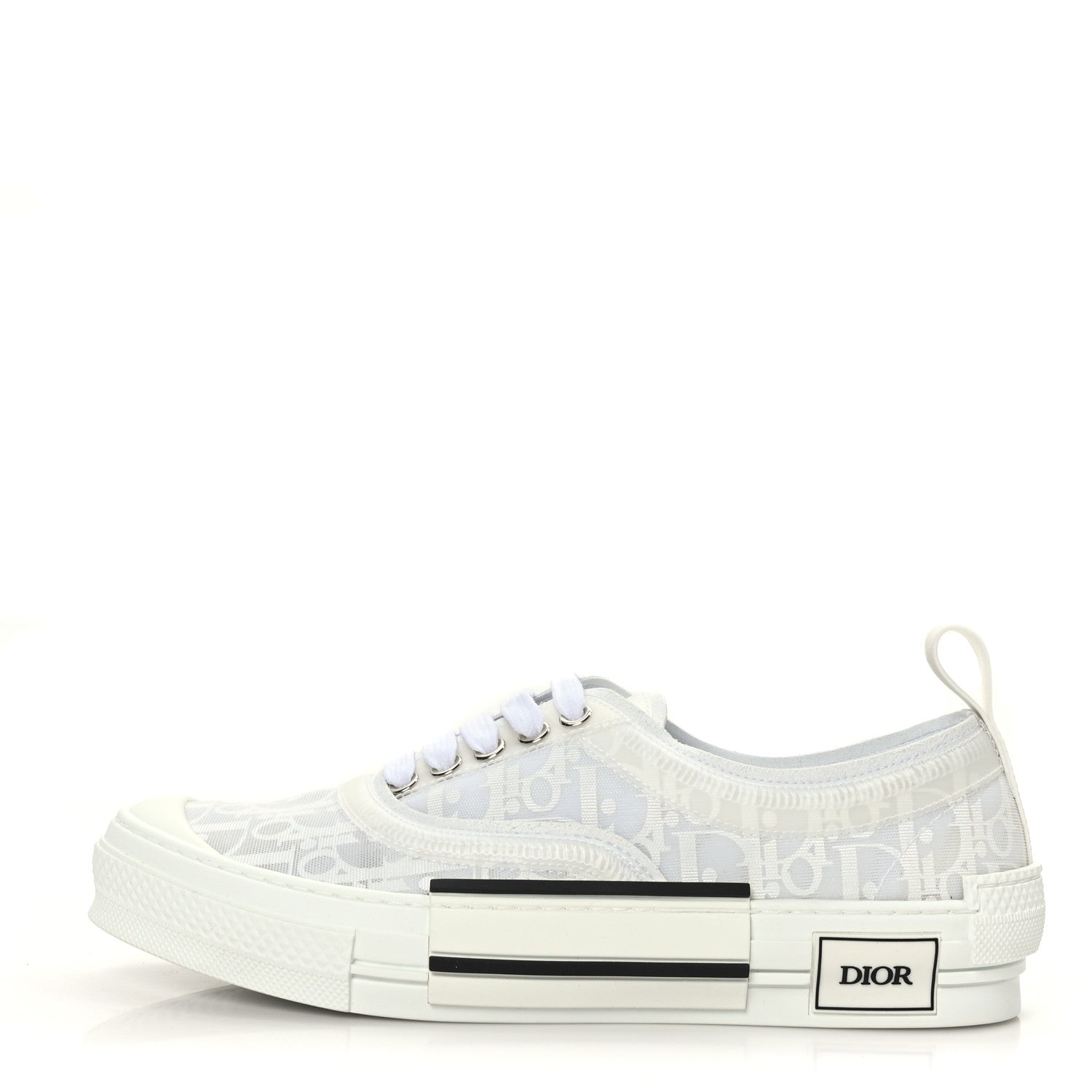 Christian Dior Canvas Oblique Walk'N'Dior Low Top Sneakers 40 White 1 of 7