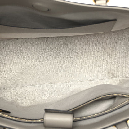 Gucci GG Supreme Monogram Textured Dollar Calfskin Web Large Ophidia Shopping Tote Beige Mystic White Oatmeal 5 of 12