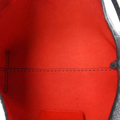 Fendi Cuoio Romano Selleria Bi-Color Large Carla Shopping Tote Asfalto Papavero 5 of 10