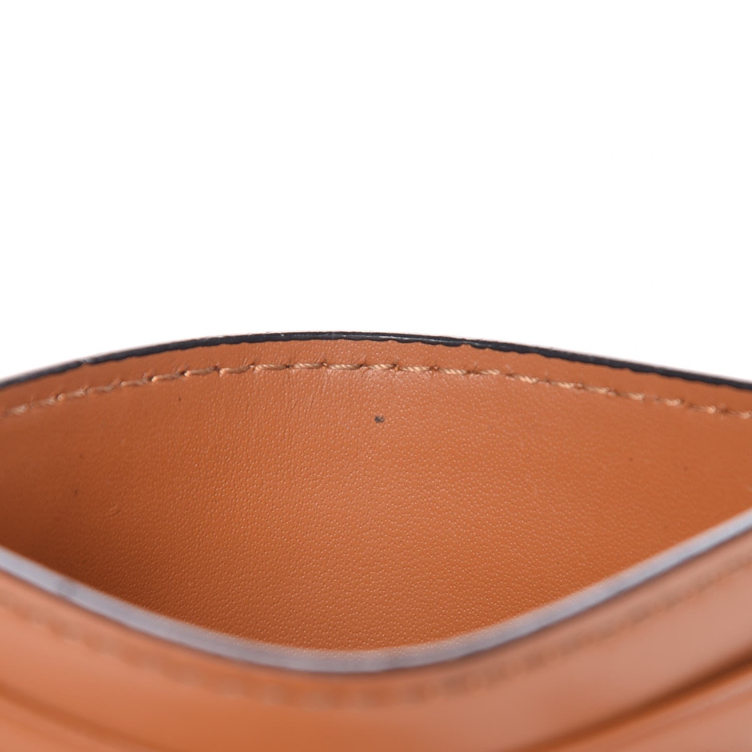 MCM Calfskin Visetos Mini Card Case Black Cognac 7 of 7