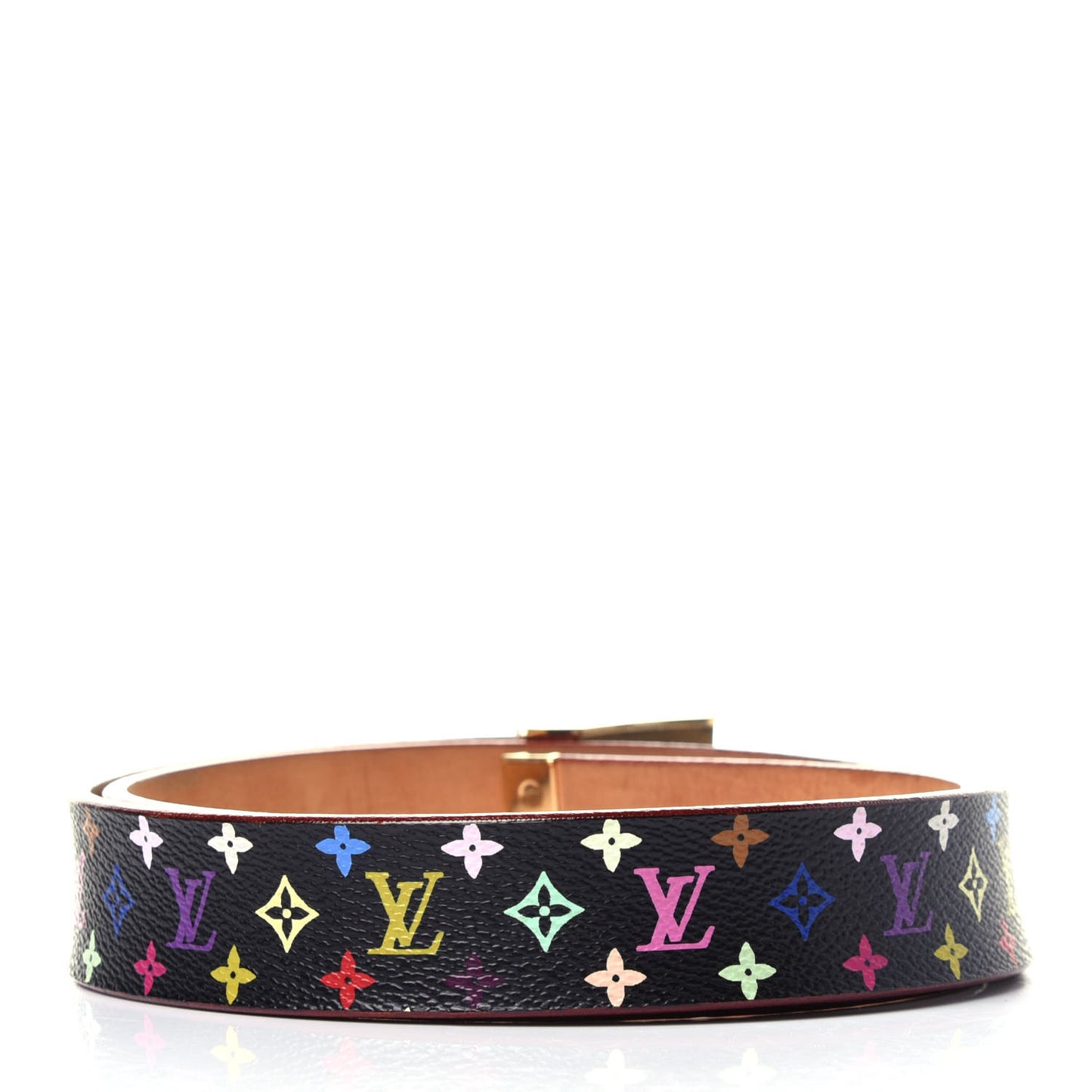 Monogram Multicolor LV Cut Reversible Belt 80 32 Black