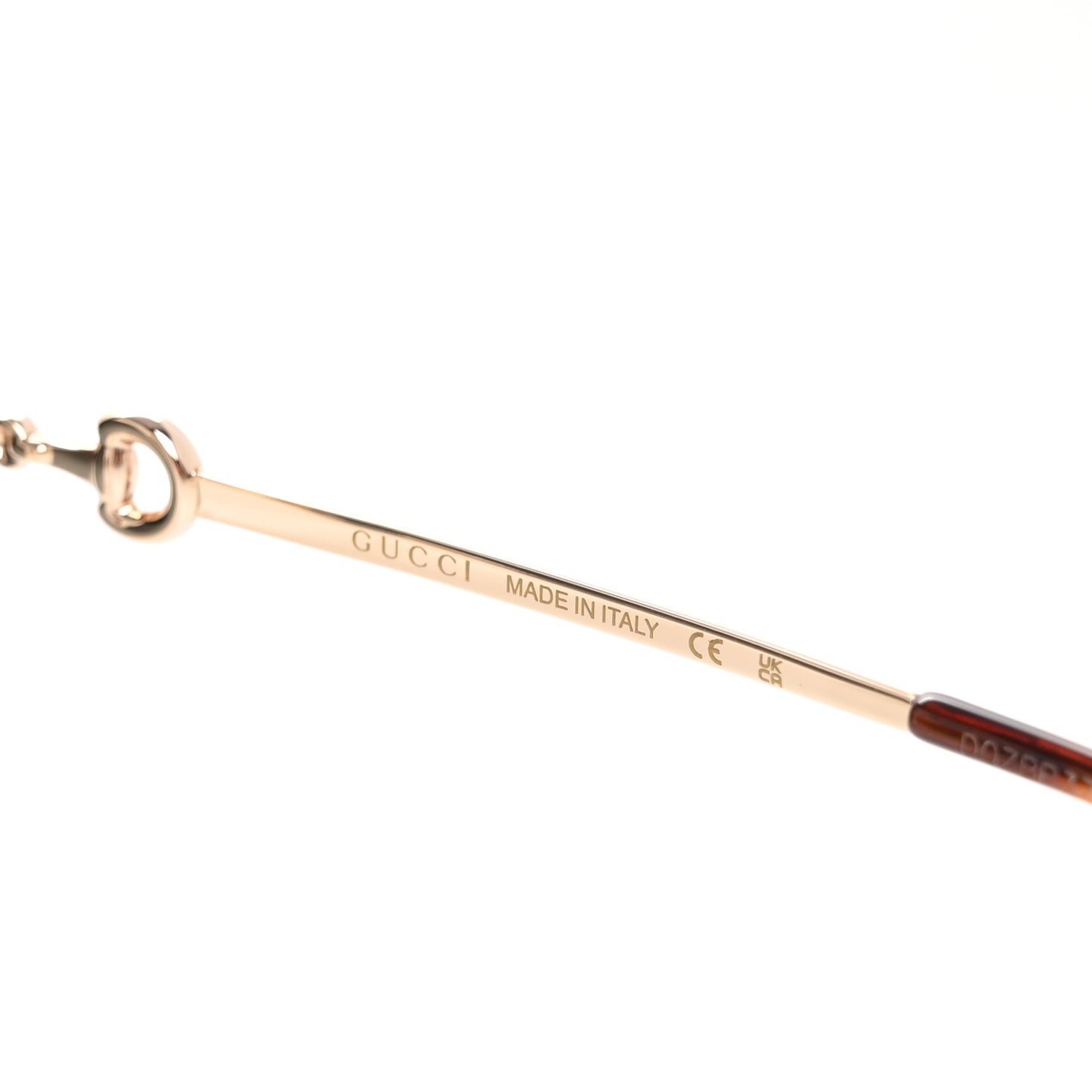 Metal Horsebit Square Frame Sunglasses GG0879S Gold