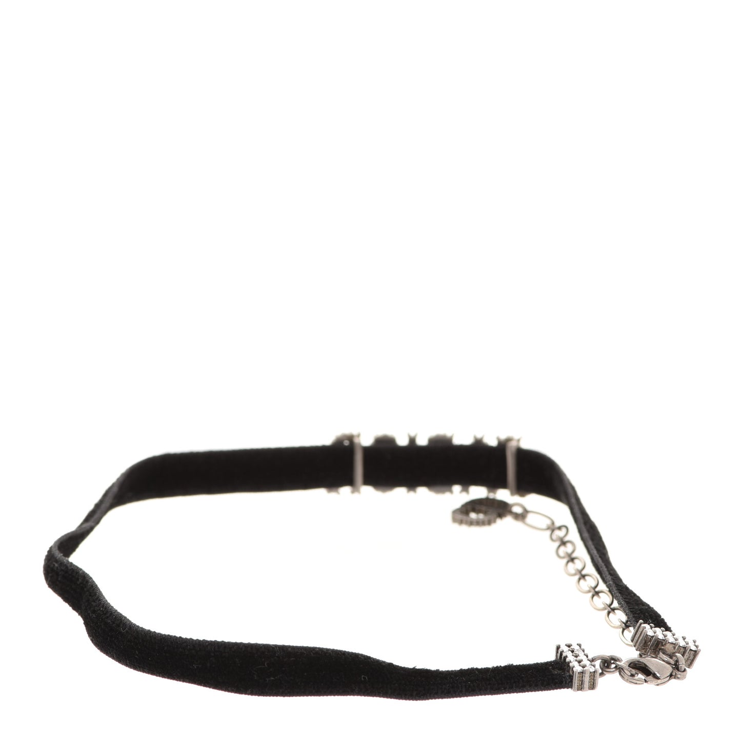 Velvet Crystal J’Adior Choker Necklace Black
