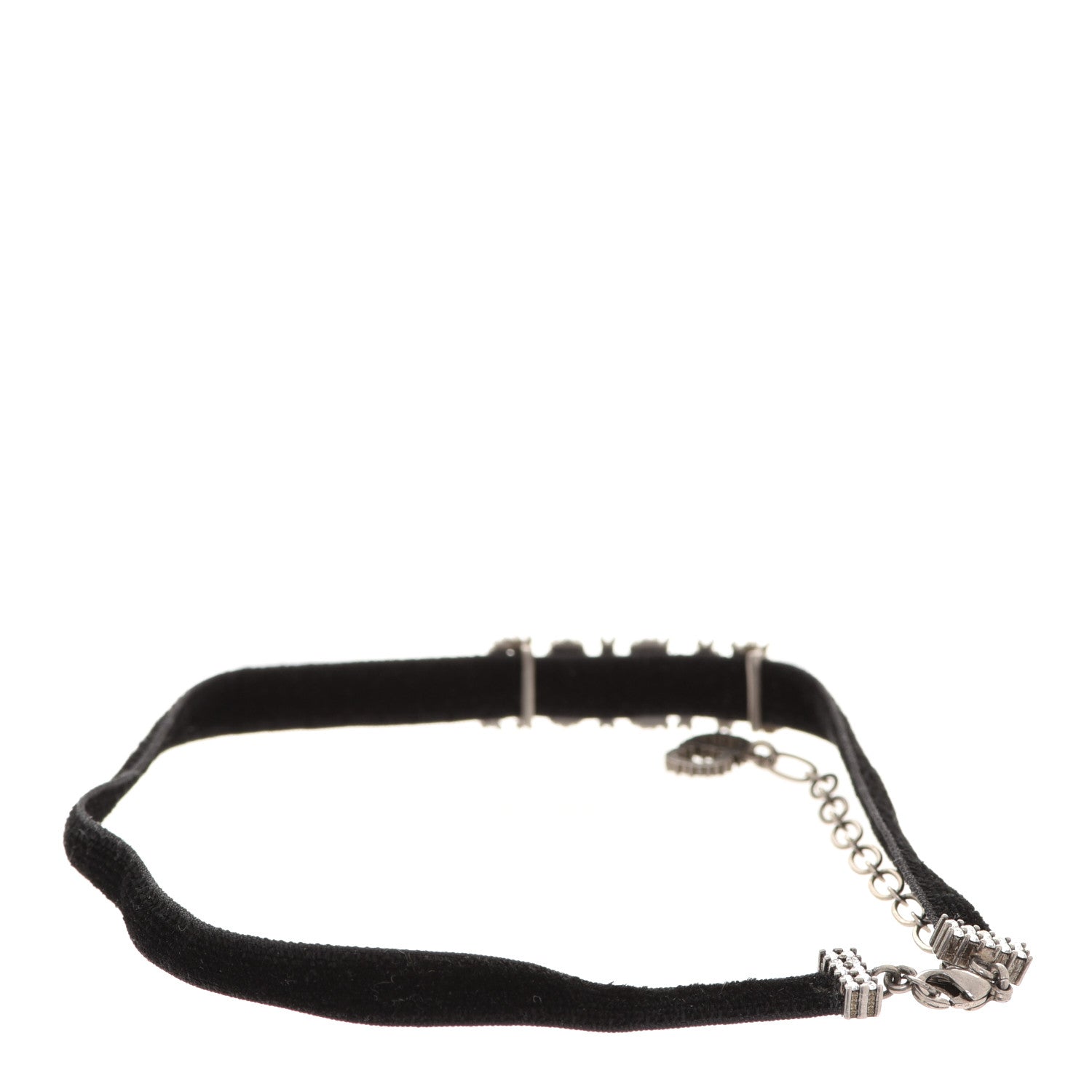 Christian Dior Velvet Crystal J’Adior Choker Necklace Black 3 of 5