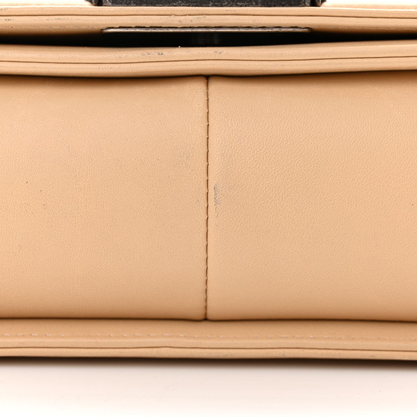 Calfskin Quilted Medium Boy Flap Beige