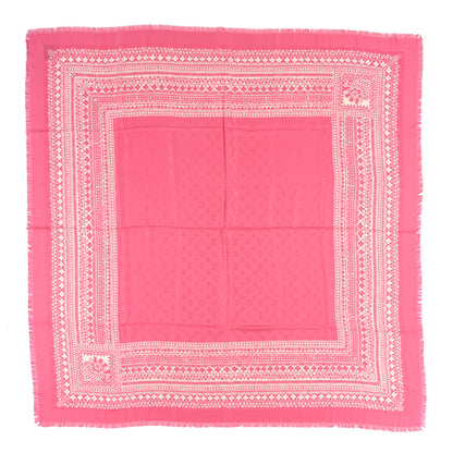 Louis Vuitton Silk Wool Amstramgram Shawl Pink 1 of 3