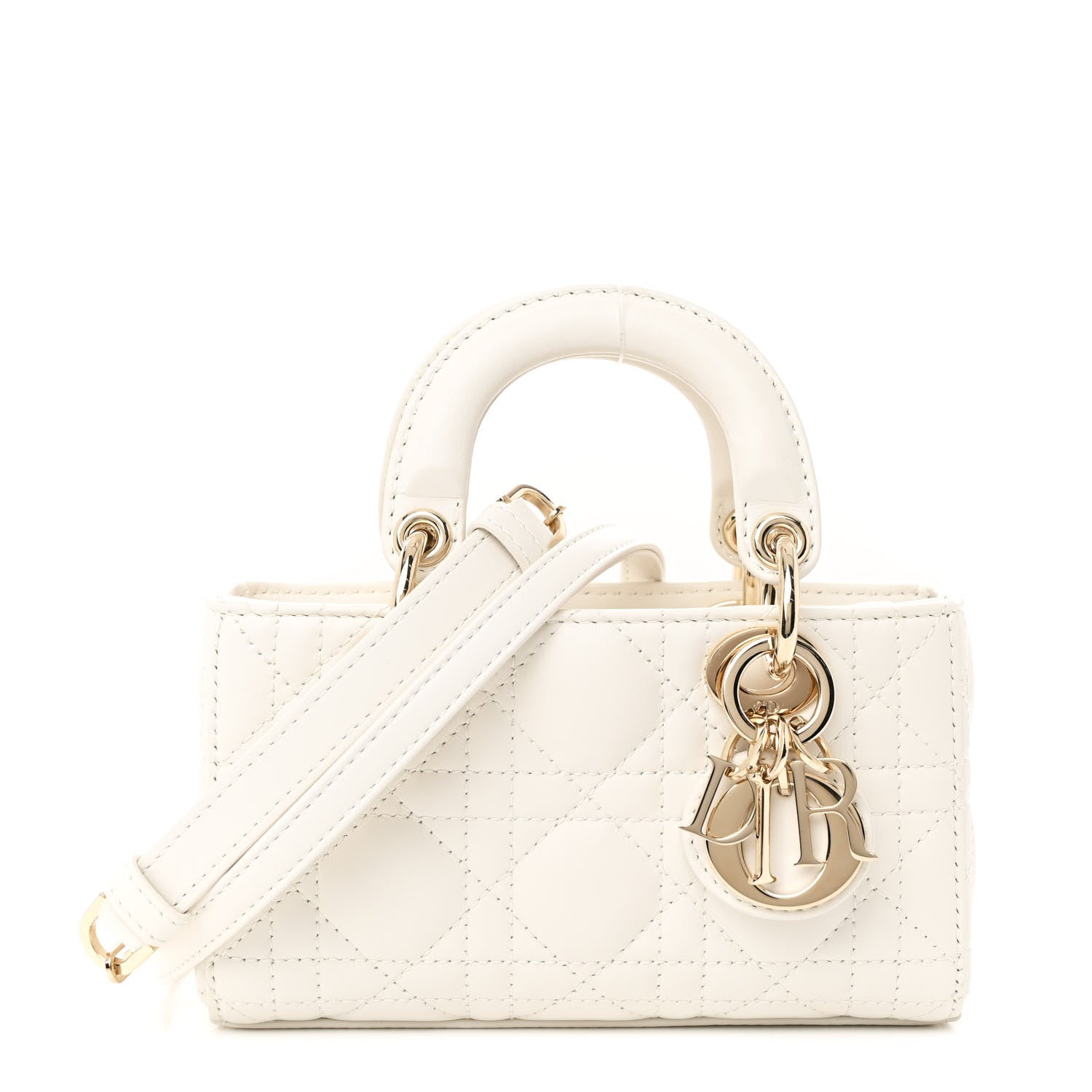 Christian Dior Lambskin Cannage Micro Lady D-Joy Latte 1 of 11