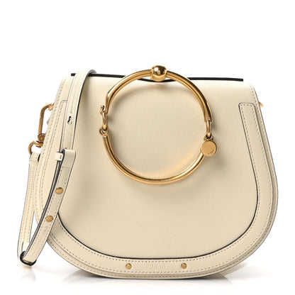 Chloe Calfskin Suede Medium Nile Bracelet Bag Off White 1 of 10