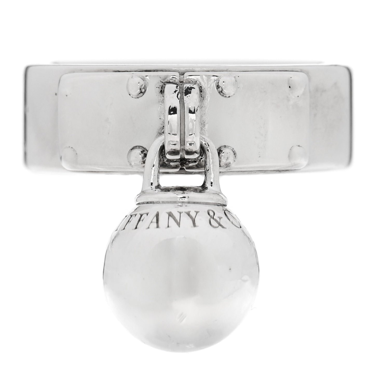 Sterling Silver HardWear Ball Dangle Ring 52 6