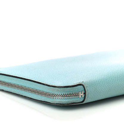 Hermes Epsom Silk'In Wallet Bleu Atoll Rose Tyrien 8 of 15